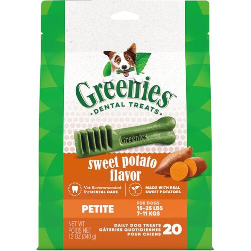 Greenies Dental Treats Sweet Potato for Petite Dogs 7-11kgs 340g