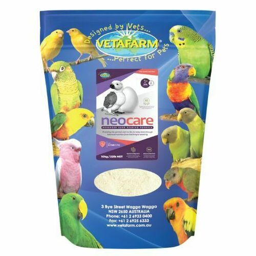 Vetafarm Neo Care Baby Bird Parrot Hand Rearing Formula Food 10kg 